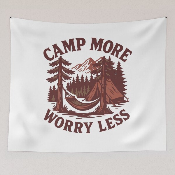Item preview, Camp More Worry Less Funny Camping Camper designed and sold by LuminOrb.