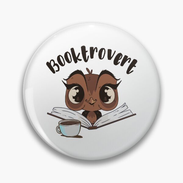 Item preview, Booktrovert owl with book and coffee designed and sold by HandicraftArt.