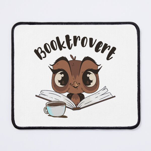 Item preview, Booktrovert owl with book and coffee designed and sold by HandicraftArt.