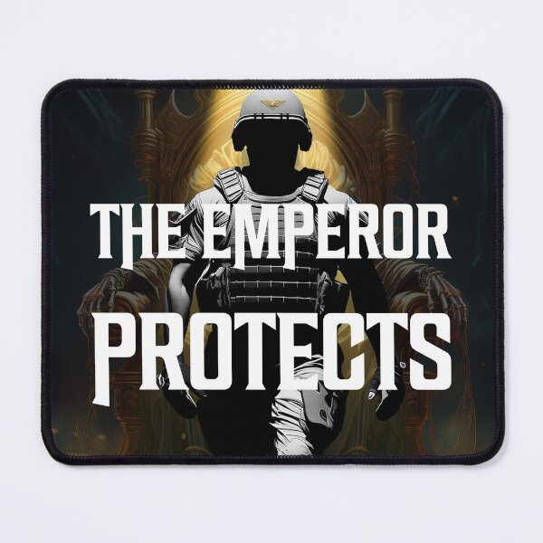 Item preview, The Emperor Protects – Imperial Guard Warhammer 40K Parody Design - White designed and sold by Splyntpop.