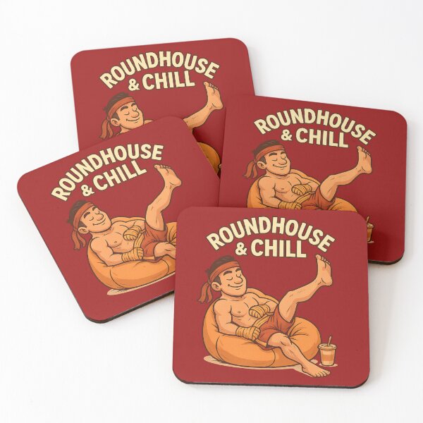 Item preview, Roundhouse & Chill – Funny Muay Thai Kickboxing Fighter Gift for Martial Arts Lovers designed and sold by JaelTees.