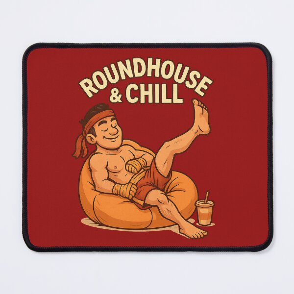 Item preview, Roundhouse & Chill – Funny Muay Thai Kickboxing Fighter Gift for Martial Arts Lovers designed and sold by JaelTees.