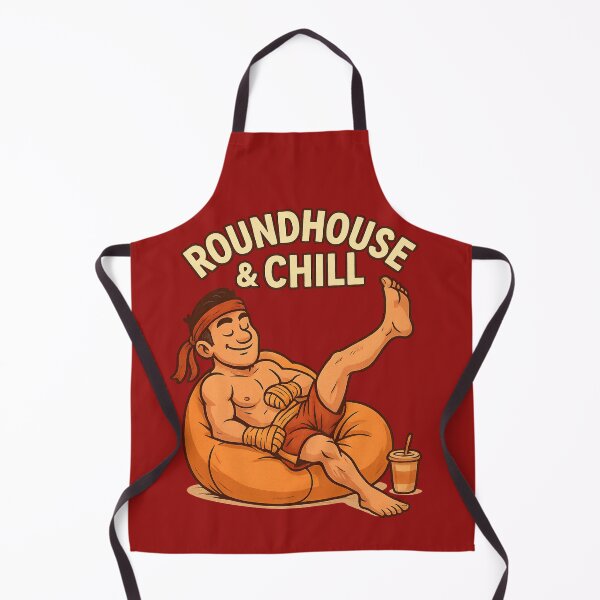 Item preview, Roundhouse & Chill – Funny Muay Thai Kickboxing Fighter Gift for Martial Arts Lovers designed and sold by JaelTees.