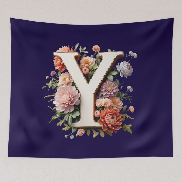 Item preview, Elegant Floral Monogram Letter Y – Botanical Initial with Peonies, Roses & Dahlias | Personalized Gift & Feminine Decor designed and sold by AmenAlways.
