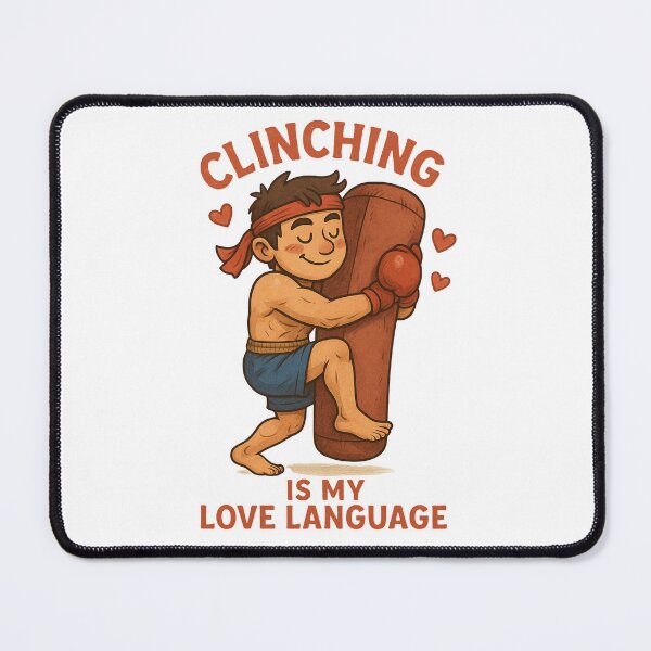 Item preview, Clinch Is My Love Language – Funny Muay Thai & Boxing Fighter Gift for Martial Arts Lovers White Design designed and sold by JaelTees.