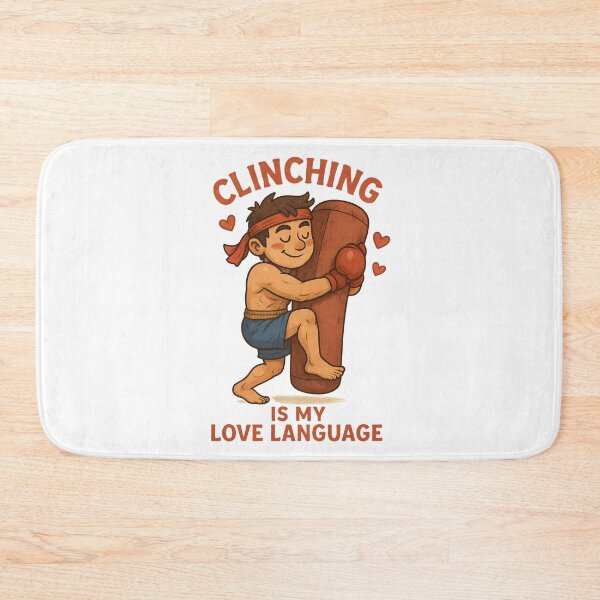 Item preview, Clinch Is My Love Language – Funny Muay Thai & Boxing Fighter Gift for Martial Arts Lovers White Design designed and sold by JaelTees.