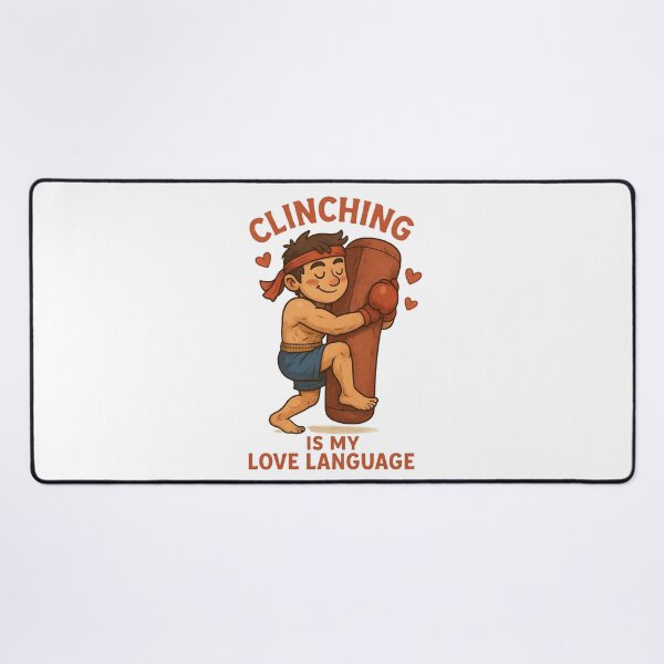 Item preview, Clinch Is My Love Language – Funny Muay Thai & Boxing Fighter Gift for Martial Arts Lovers White Design designed and sold by JaelTees.