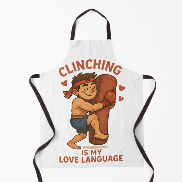 Item preview, Clinch Is My Love Language – Funny Muay Thai & Boxing Fighter Gift for Martial Arts Lovers White Design designed and sold by JaelTees.