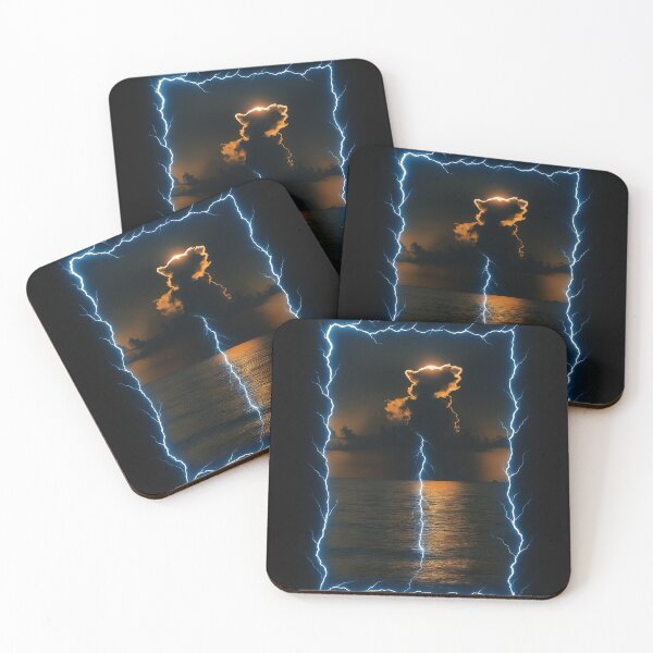 Item preview, Lightning Sunset – Patriotic Storm on the Horizon designed and sold by lineandlegacy.