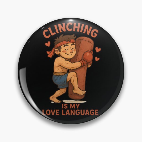 Item preview, Clinch Is My Love Language – Funny Muay Thai & Boxing Fighter Gift for Martial Arts Lovers Black Design designed and sold by JaelTees.