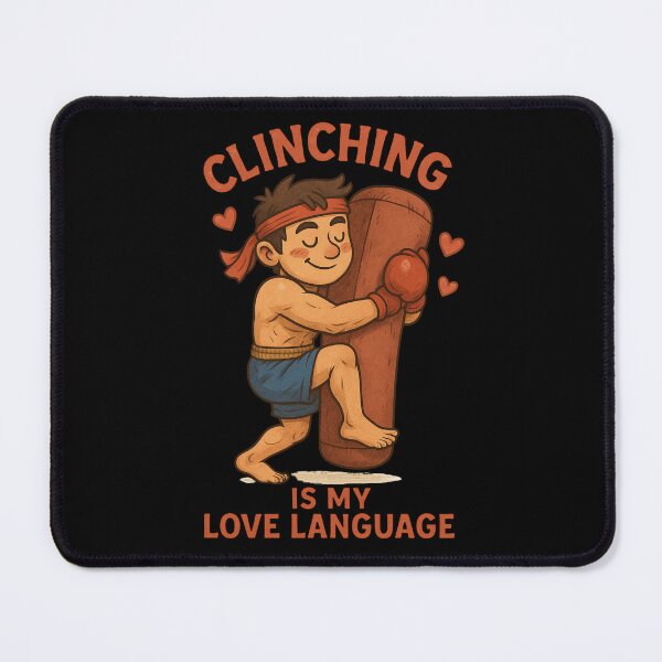 Item preview, Clinch Is My Love Language – Funny Muay Thai & Boxing Fighter Gift for Martial Arts Lovers Black Design designed and sold by JaelTees.