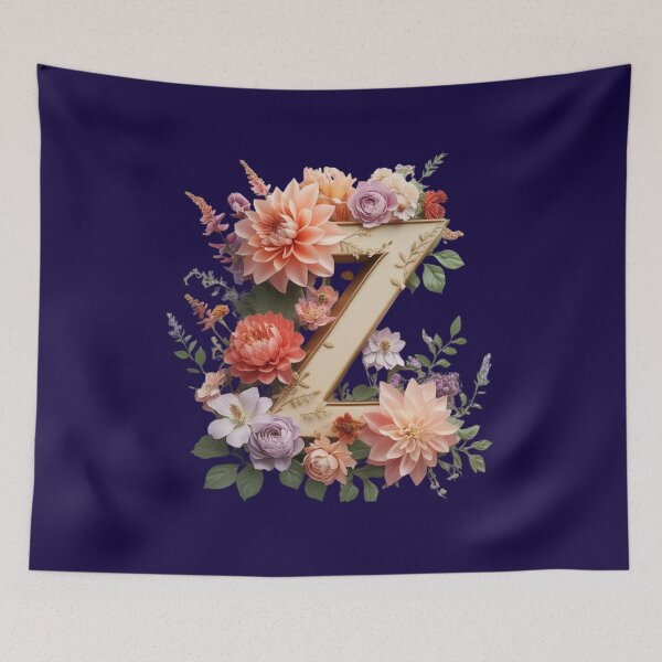 Item preview, Elegant Floral Monogram Letter Z – Botanical Initial with Peonies, Roses & Dahlias | Personalized Gift & Feminine Decor designed and sold by AmenAlways.