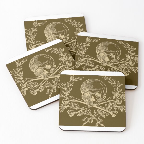 Item preview, Copy of Vintage Skull & Crossbones with Wreath 3 designed and sold by LoveVintageToo.