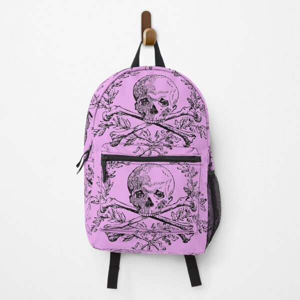 Item preview, Copy of Vintage Skull & Crossbones with Wreath Pink designed and sold by LoveVintageToo.