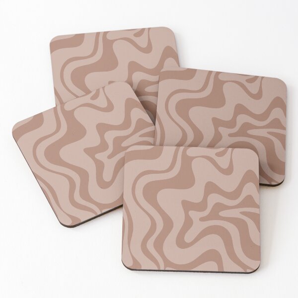 Item preview, Retro Liquid Swirl Abstract Pattern in Double Mocha designed and sold by kierkegaard.