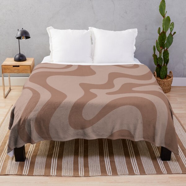 Item preview, Retro Liquid Swirl Abstract Pattern in Double Mocha designed and sold by kierkegaard.