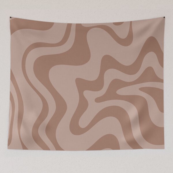 Item preview, Retro Liquid Swirl Abstract Pattern in Double Mocha designed and sold by kierkegaard.