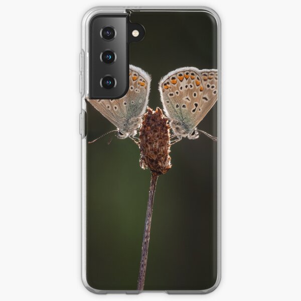 Pair of Common Blue Butterflies Samsung Galaxy Soft Case