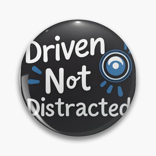 Item preview, Driven Not Distracted – Focused Mindset & Motivational Quote Design designed and sold by aslya-top.