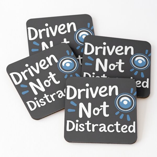 Item preview, Driven Not Distracted – Focused Mindset & Motivational Quote Design designed and sold by aslya-top.