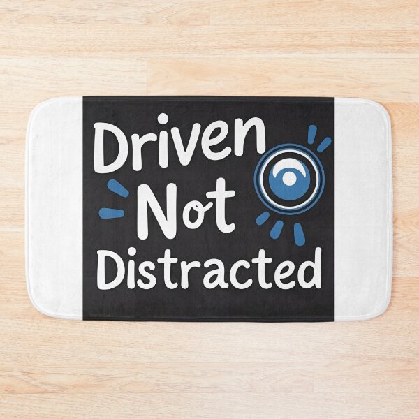 Item preview, Driven Not Distracted – Focused Mindset & Motivational Quote Design designed and sold by aslya-top.
