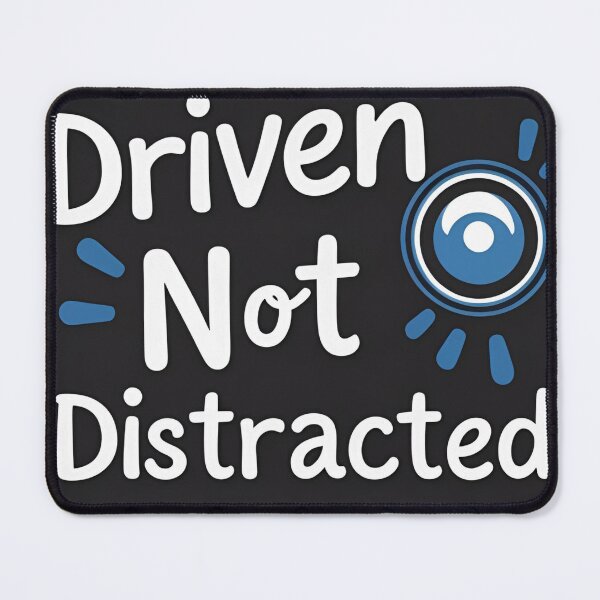 Item preview, Driven Not Distracted – Focused Mindset & Motivational Quote Design designed and sold by aslya-top.