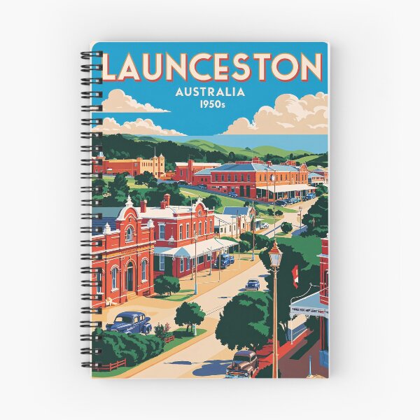 Item preview, Launceston Australia Vintage Travel Tourism designed and sold by TravelersGems.