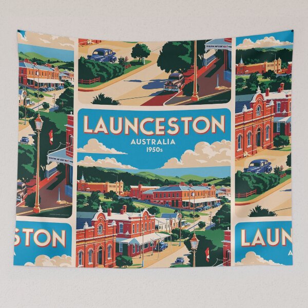 Item preview, Launceston Australia Vintage Travel Tourism designed and sold by TravelersGems.