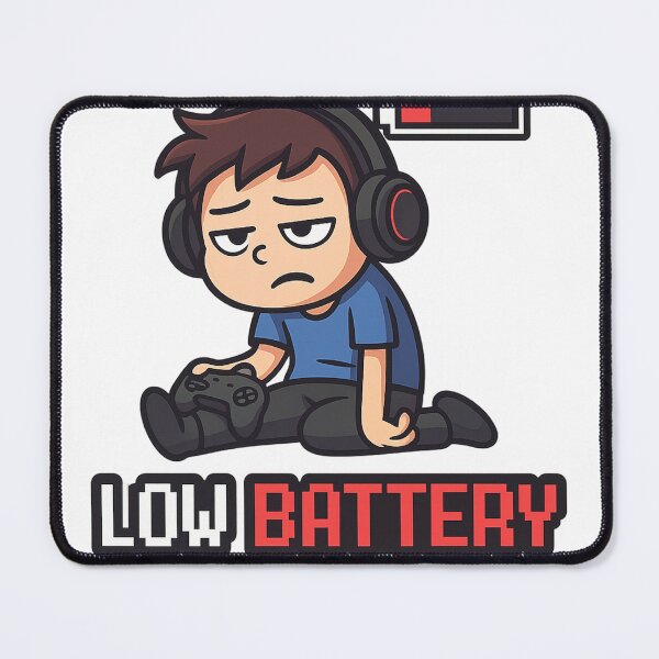 Item preview, Low Battery Gamer – Funny Gaming Design designed and sold by DMSdesigns1.