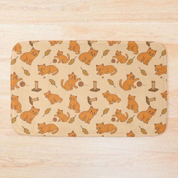 Artikelvorschau, Süße orange Katze mit Spielzeugmuster entworfen und verkauft von JannymyGallery.