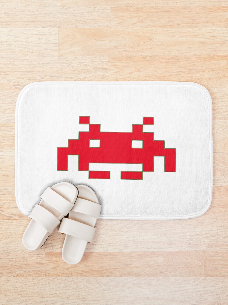 Thumbnail 1 of 6, Bath Mat, Invader designed and sold by Lifebeyonddream.