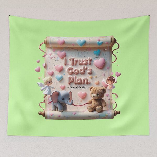 Item preview, Christian Mental Health Support – I trust God's Plan, Jeremiah 29:11 | I Trust God’s Plan Kawaii Bible Verse for Wellness & Healing designed and sold by AmenAlways.