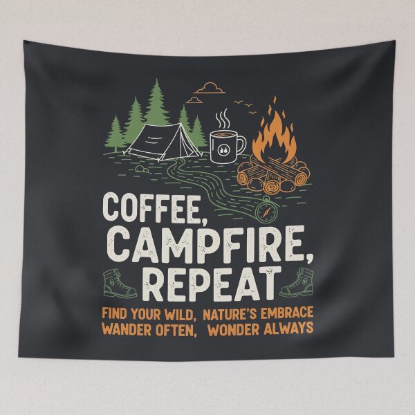 Item preview, Coffee, Campfire, Repeat designed and sold by Amir Faysal.