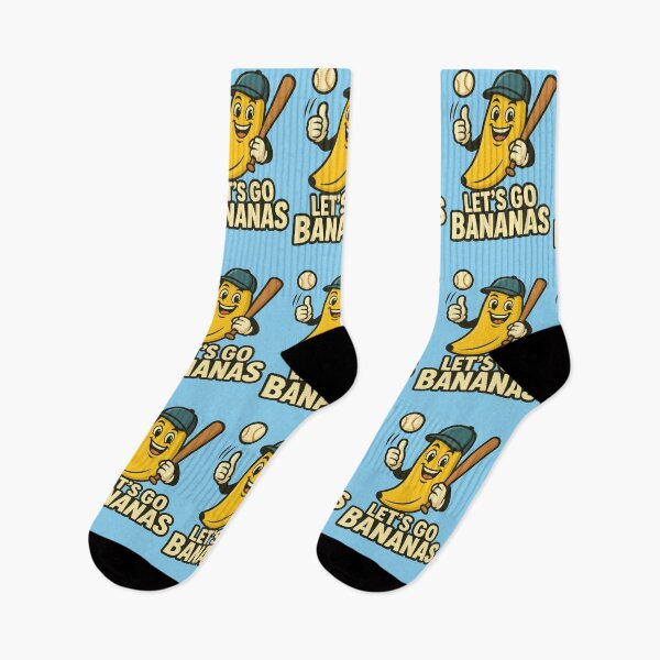 Item preview, Let’s Go Bananas Shirt – Funny Banana with Bat Cartoon Tee designed and sold by LifmusGoDesigns.