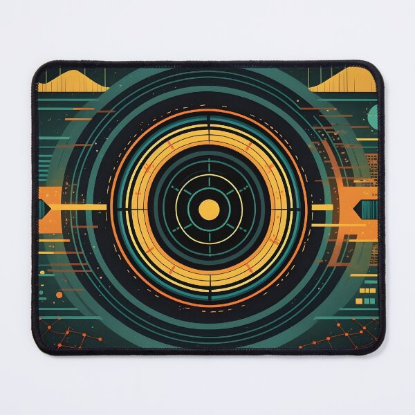 Item preview, Big data abstract visualization concept in dark retro color palette. AI Generative content designed and sold by dvoevnore.