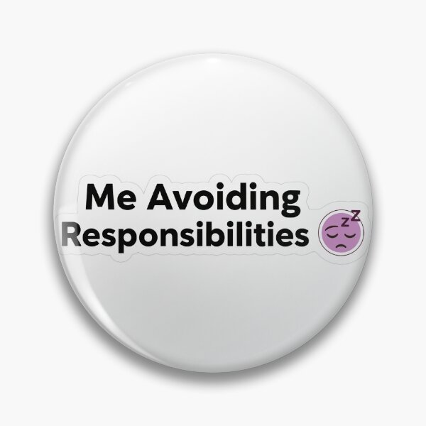 Item preview, Me Avoiding Responsibilities | Relatable Meme Sticker designed and sold by QuirkHaus.