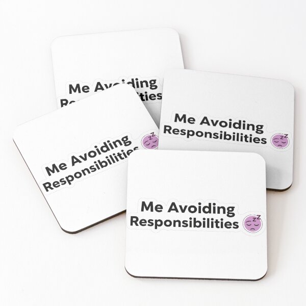Item preview, Me Avoiding Responsibilities | Relatable Meme Sticker designed and sold by QuirkHaus.