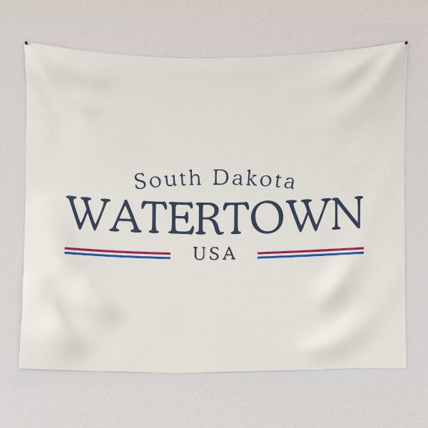 Aperçu de l'œuvre Watertown South Dakota Heritage – Crème classique créée et vendue par buglevel.