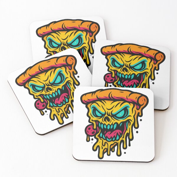 Item preview, Graffiti Pizza Skull with Neon Colors designed and sold by Castiora.