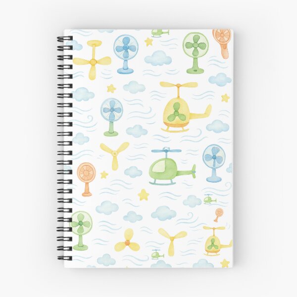 Item preview, Watercolor Fans and Helicopters Pattern designed and sold by GestaltTees.