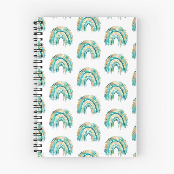 Item preview, Teal and Orange Watercolor Rainbow designed and sold by LewpyG.