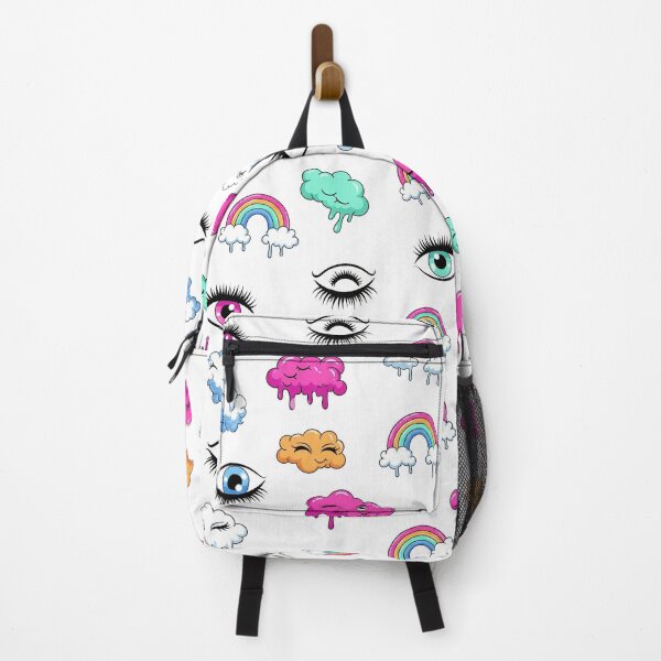 Item preview, Playful Digital Nostalgia Eye & Rainbow Seamless Pattern designed and sold by ColorVR.