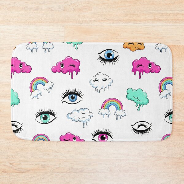 Item preview, Playful Digital Nostalgia Eye & Rainbow Seamless Pattern designed and sold by ColorVR.