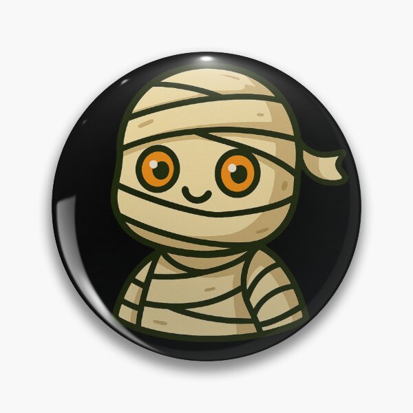Item preview, Cute Kawaii Mummy Cartoon Character Illustration Big Orange Eyes Wrapped Bandages Halloween Spooky Adorable Chibi Style Artwork designed and sold by Mimoshi ⭐⭐⭐⭐⭐.