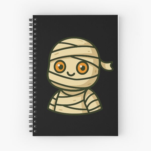 Item preview, Cute Kawaii Mummy Cartoon Character Illustration Big Orange Eyes Wrapped Bandages Halloween Spooky Adorable Chibi Style Artwork designed and sold by Mimoshi ⭐⭐⭐⭐⭐.