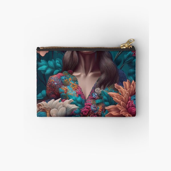 Item preview, Blindfolded Floral Portrait of a Woman designed and sold by FlosArtPrintShop.