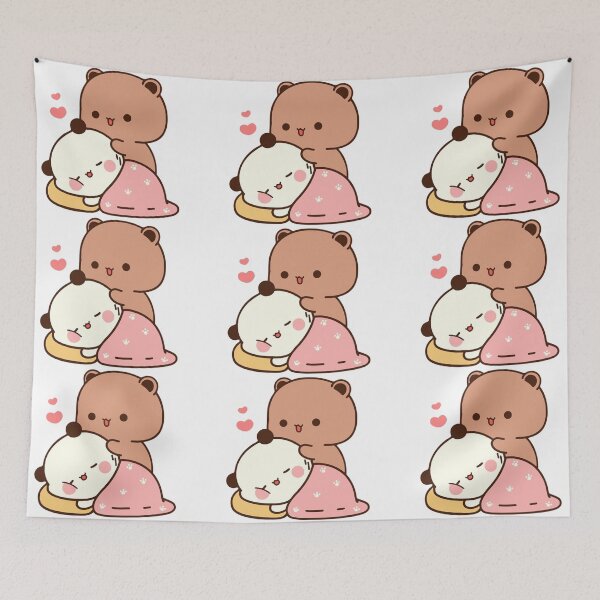 Item preview, Bubu Sleeping While Dudu Hug Her Panda And Brownie Bear Love Couple 2026 designed and sold by OceanLiveArts.