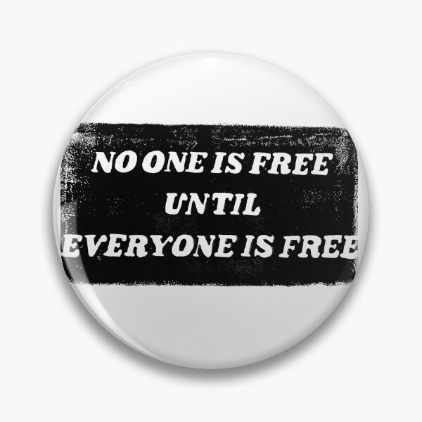 Item preview, No One Is Free Until Everyone Is Free Linocut designed and sold by tophliketough.