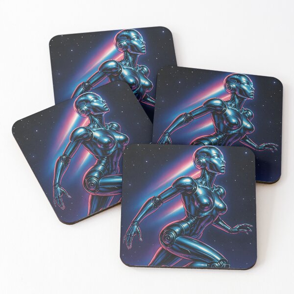 Item preview, Neon Cyber Runner – Futuristic Robot Artwork designed and sold by Charisma Enigma.