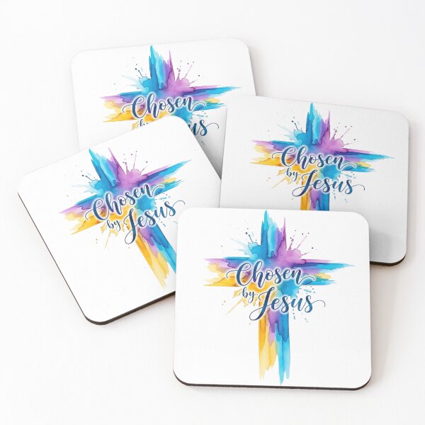 Item preview, Chosen by Jesus Watercolor Cross designed and sold by Faithloveshop.